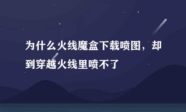 为什么火线魔盒下载喷图，却到穿越火线里喷不了