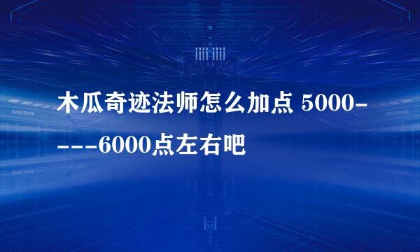 木瓜奇迹法师怎么加点 5000----6000点左右吧