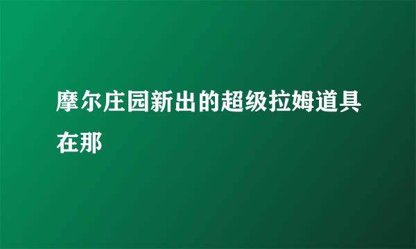 摩尔庄园新出的超级拉姆道具在那