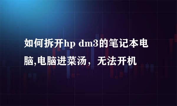 如何拆开hp dm3的笔记本电脑,电脑进菜汤，无法开机