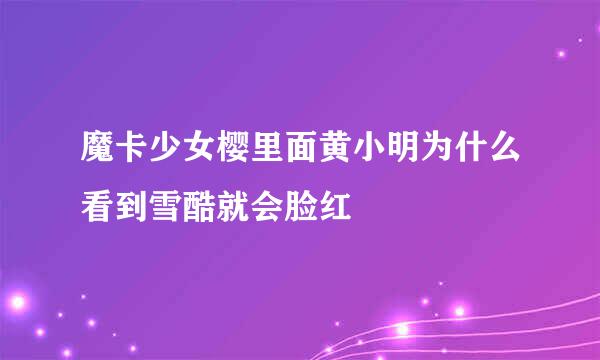 魔卡少女樱里面黄小明为什么看到雪酷就会脸红