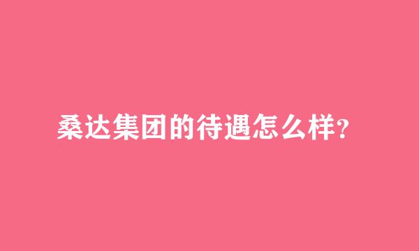 桑达集团的待遇怎么样？