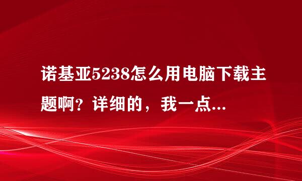 诺基亚5238怎么用电脑下载主题啊？详细的，我一点都不懂！