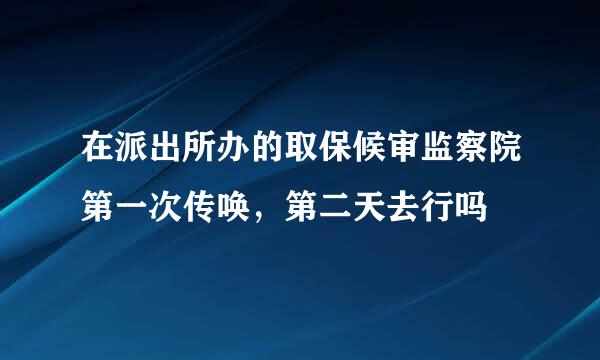 在派出所办的取保候审监察院第一次传唤，第二天去行吗