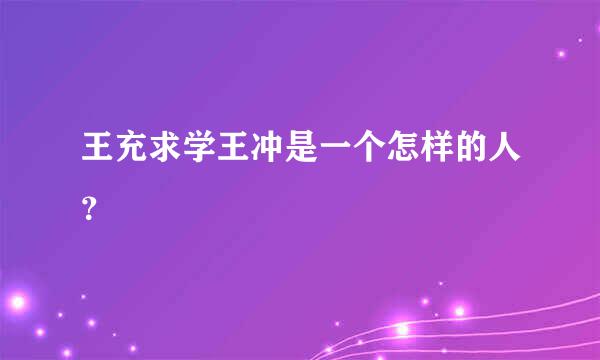 王充求学王冲是一个怎样的人？