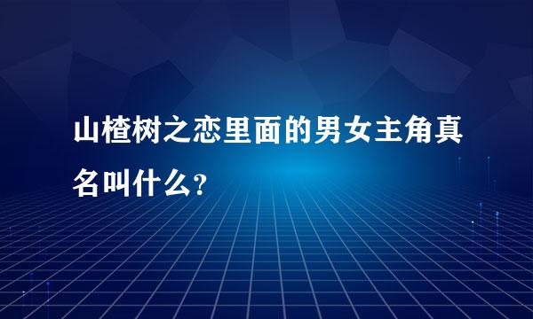 山楂树之恋里面的男女主角真名叫什么？