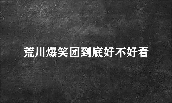 荒川爆笑团到底好不好看