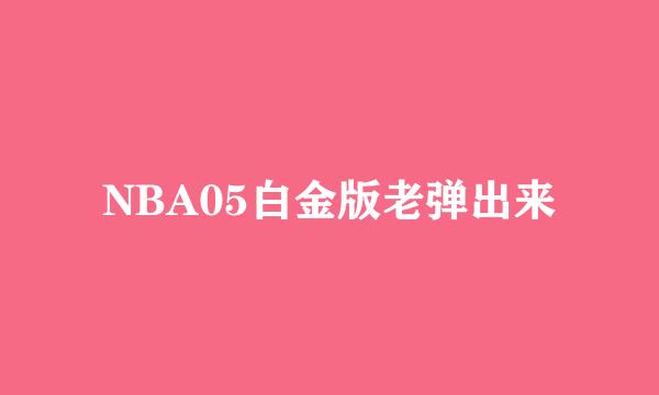 NBA05白金版老弹出来