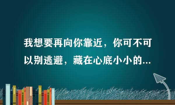 我想要再向你靠近，你可不可以别逃避，藏在心底小小的秘密是哪首歌的