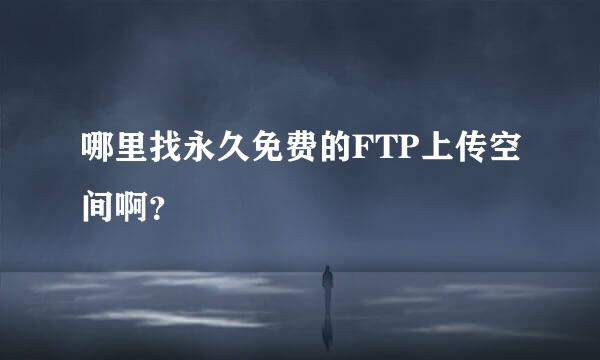 哪里找永久免费的FTP上传空间啊？