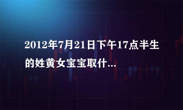 2012年7月21日下午17点半生的姓黄女宝宝取什么名字好听呢？