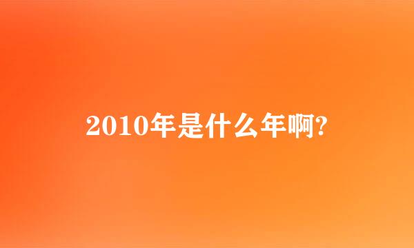 2010年是什么年啊?