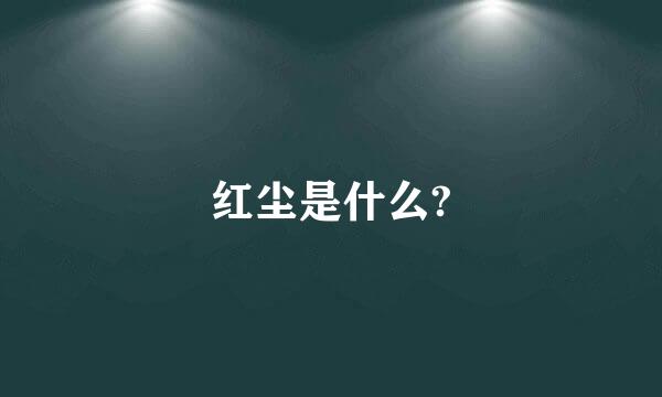 红尘是什么?