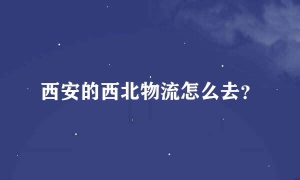 西安的西北物流怎么去？