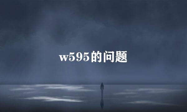 w595的问题