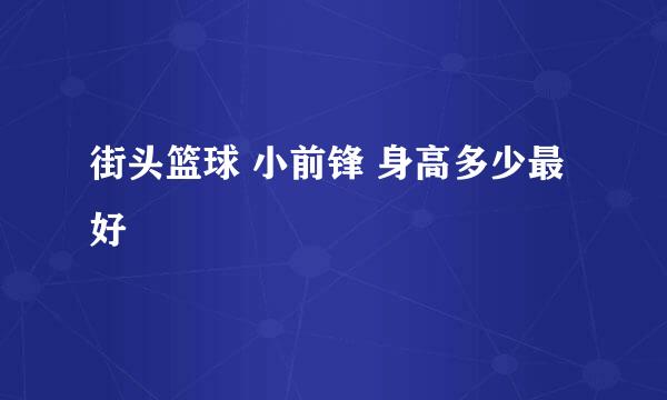 街头篮球 小前锋 身高多少最好