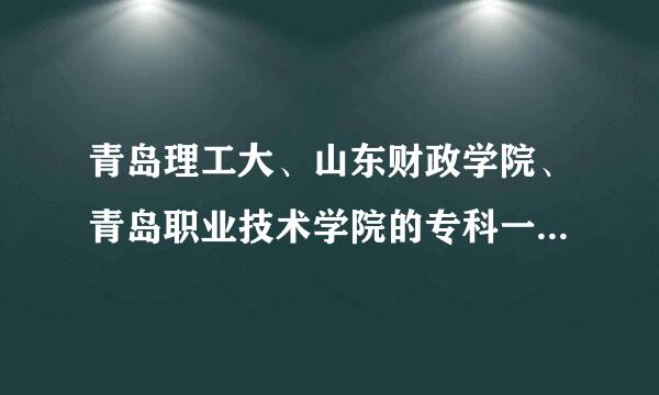 青岛理工大、山东财政学院、青岛职业技术学院的专科一批会计专业比较