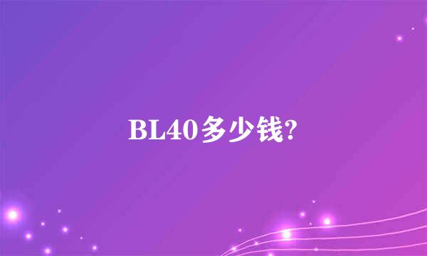 BL40多少钱?