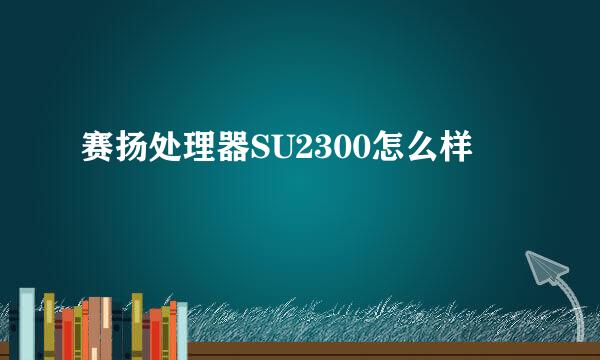 赛扬处理器SU2300怎么样