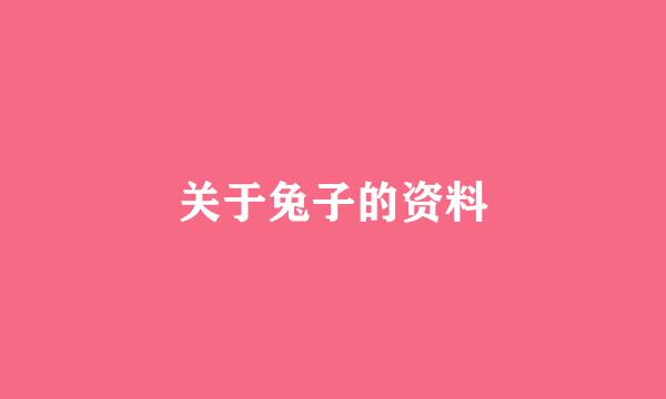 关于兔子的资料