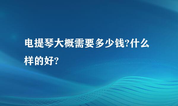 电提琴大概需要多少钱?什么样的好?