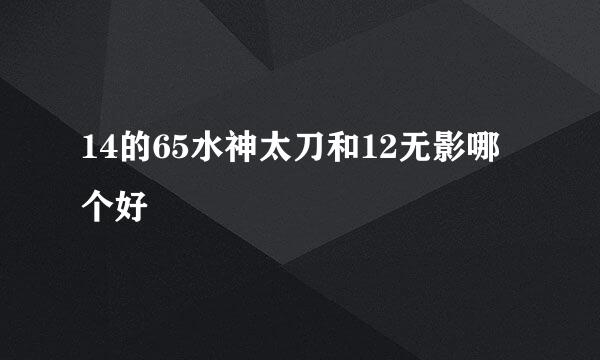 14的65水神太刀和12无影哪个好