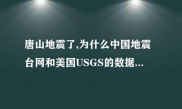 唐山地震了,为什么中国地震台网和美国USGS的数据相差这么多?