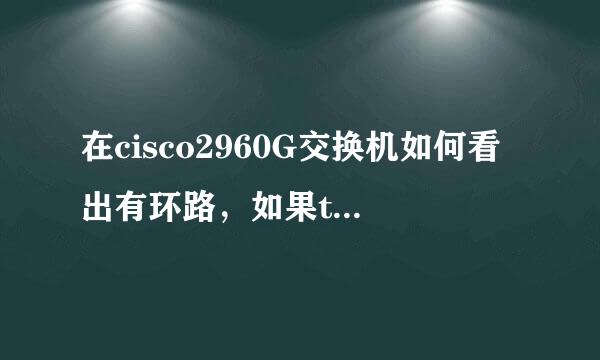 在cisco2960G交换机如何看出有环路，如果telnet 不了又如何看？？？？？？？？？？？？