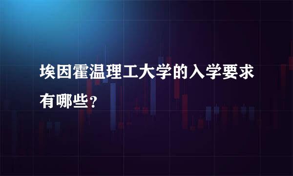 埃因霍温理工大学的入学要求有哪些？