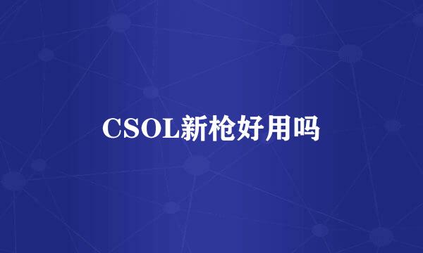 CSOL新枪好用吗