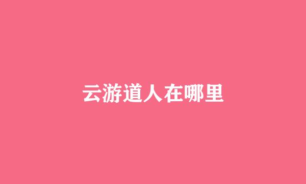 云游道人在哪里