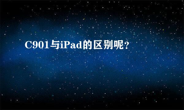 C901与iPad的区别呢？