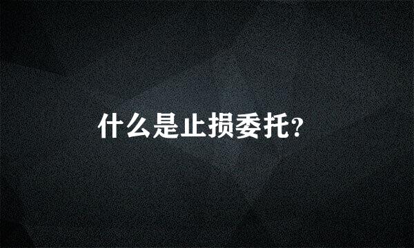 什么是止损委托？