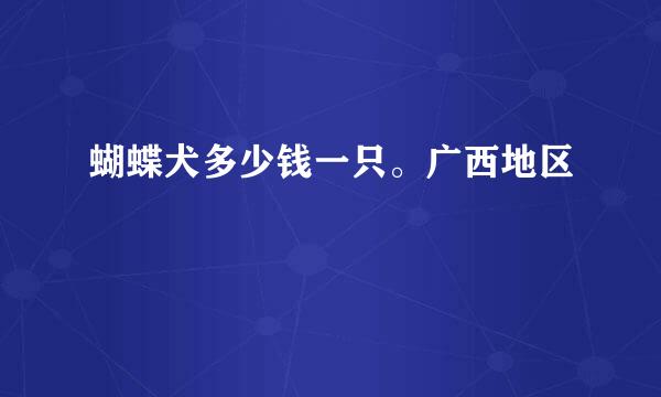 蝴蝶犬多少钱一只。广西地区