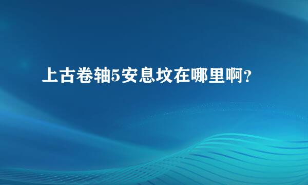 上古卷轴5安息坟在哪里啊？