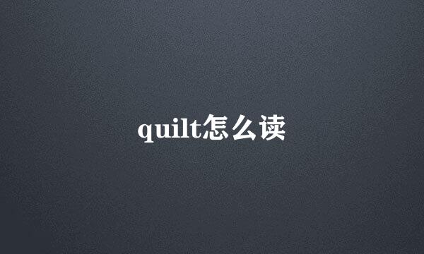 quilt怎么读