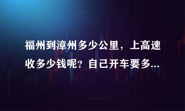 福州到漳州多少公里，上高速收多少钱呢？自己开车要多久？油会耗多少，大概知道的说一下吧！