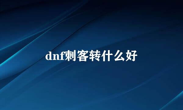 dnf刺客转什么好