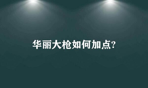 华丽大枪如何加点?