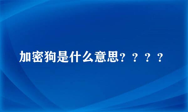 加密狗是什么意思？？？？