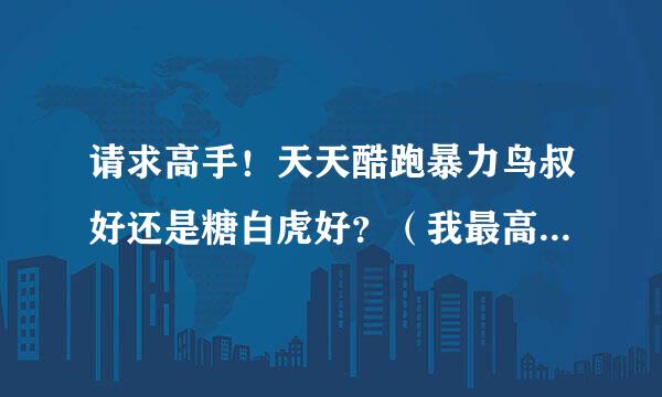 请求高手！天天酷跑暴力鸟叔好还是糖白虎好？（我最高跑8000多米，有时跑5000多米）