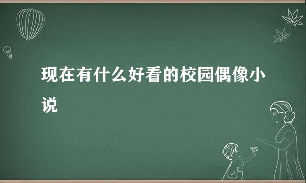 现在有什么好看的校园偶像小说