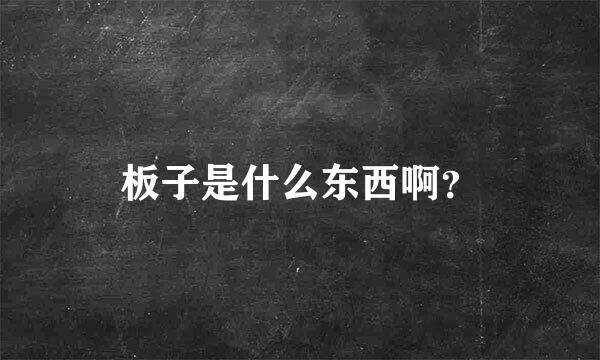 板子是什么东西啊？