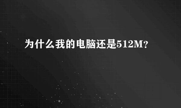 为什么我的电脑还是512M？