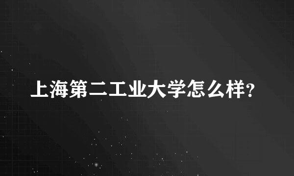 上海第二工业大学怎么样？