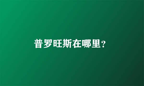 普罗旺斯在哪里？