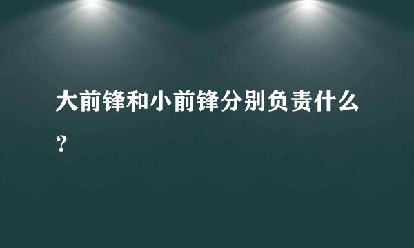 大前锋和小前锋分别负责什么？