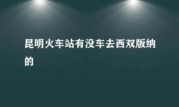 昆明火车站有没车去西双版纳的