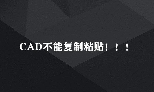 CAD不能复制粘贴！！！