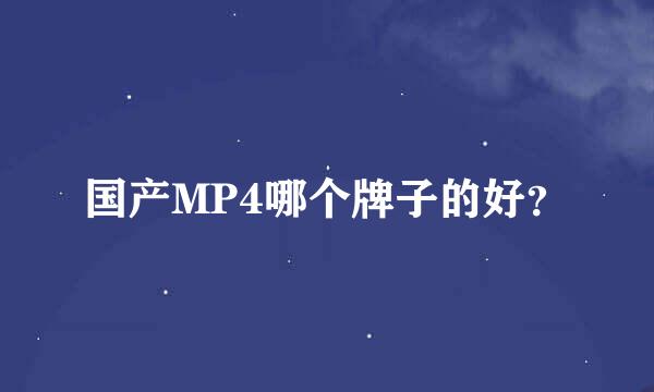 国产MP4哪个牌子的好？